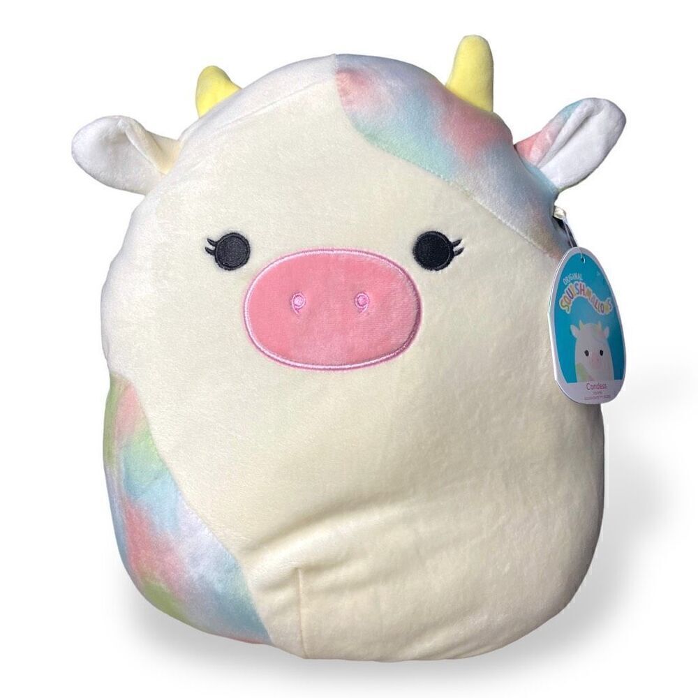 Squishmallows Kellytoy Easter Candess the Cow 12" Plush New with Tags (a)